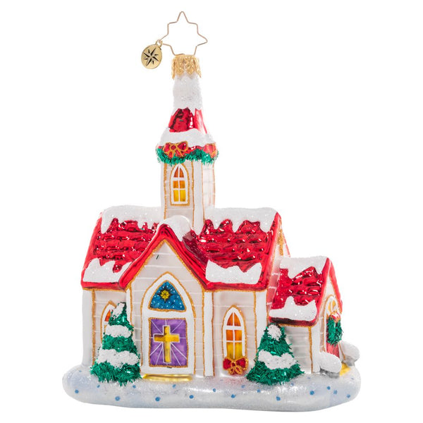 Christopher Radko Enchanting Country Chapel Church Ornament