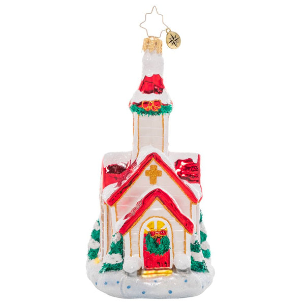 Christopher Radko Enchanting Country Chapel Church Ornament