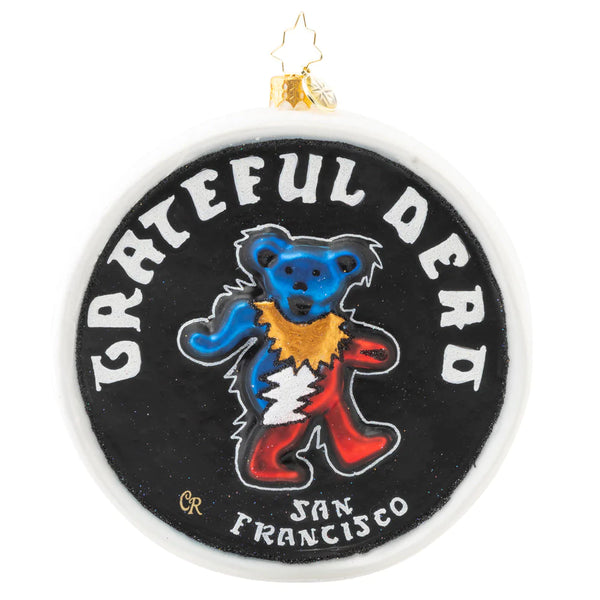 Christopher Radko Grateful Dead Head Disc Ornament