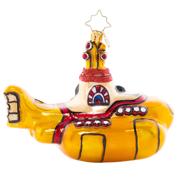 Christopher Radko Beatles All Aboard Submarine Ornament New