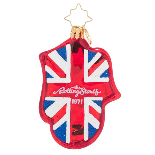 Christopher Radko Rolling Stones Licks Gem Logo Tongue LIps Ornament