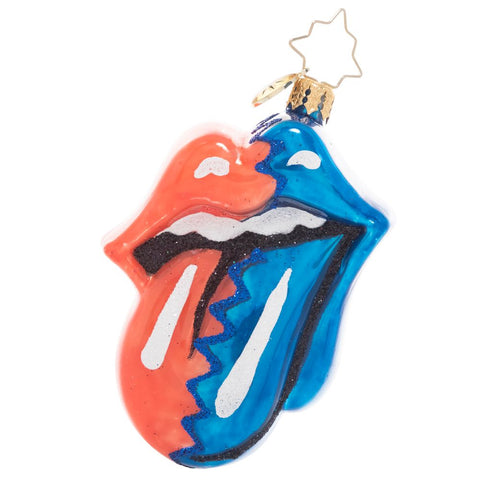 Christopher Radko Rolling Stones Licks Gem Steel Wheels Ornament