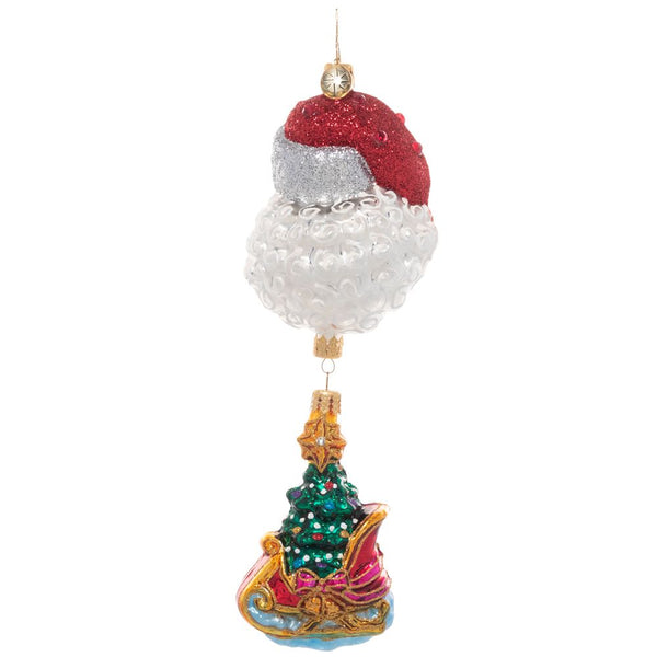 Christopher Radko Santa's Magic Sleigh Ornament 2 part
