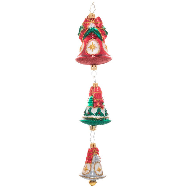 Christopher Radko Christmas Bell Trio 3 part Ornament