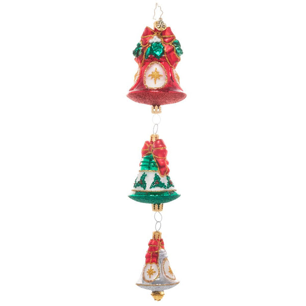 Christopher Radko Christmas Bell Trio 3 part Ornament