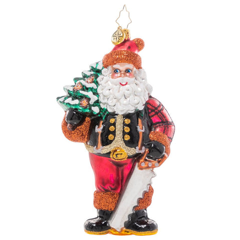 Christopher Radko Winter Woodsman Santa Lumberjack Ornament