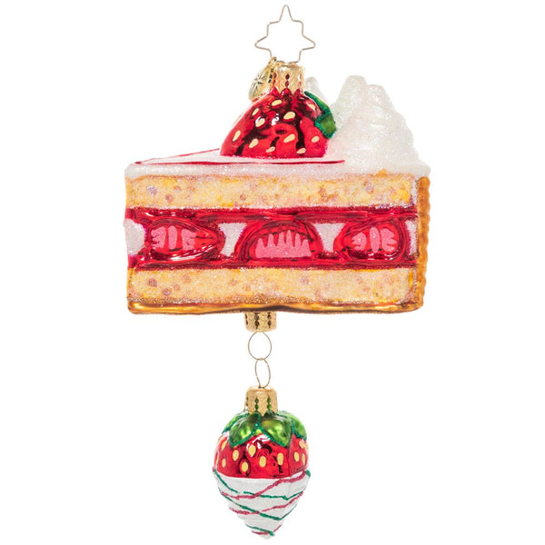 Christopher Radko Divine Dessert Strawberry Short Cake Ornament