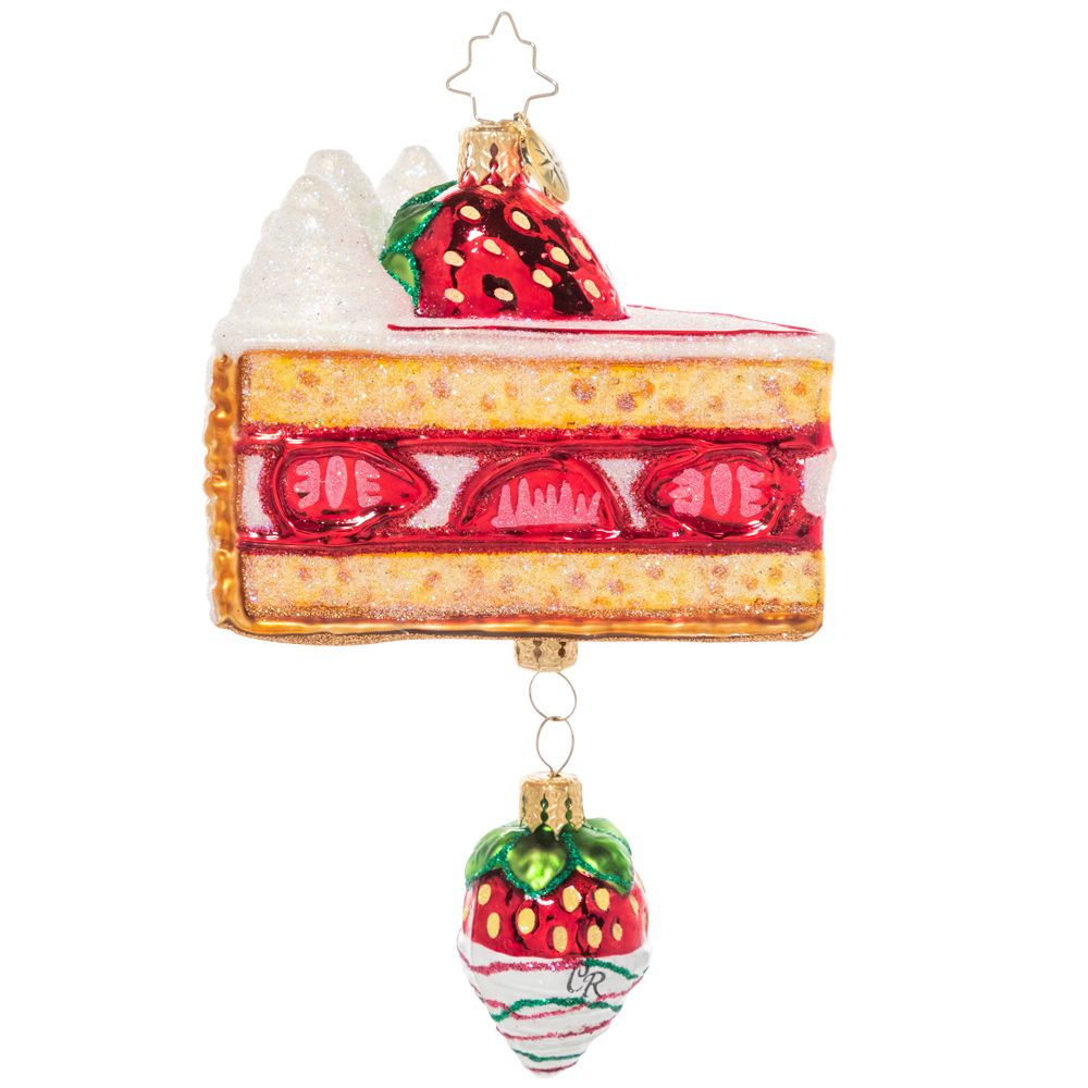 Christopher Radko Divine Dessert Strawberry Short Cake Ornament