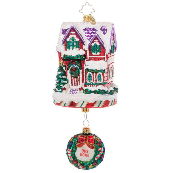 Christopher Radko The Claus' Fixer Upper House Ornament 2 part