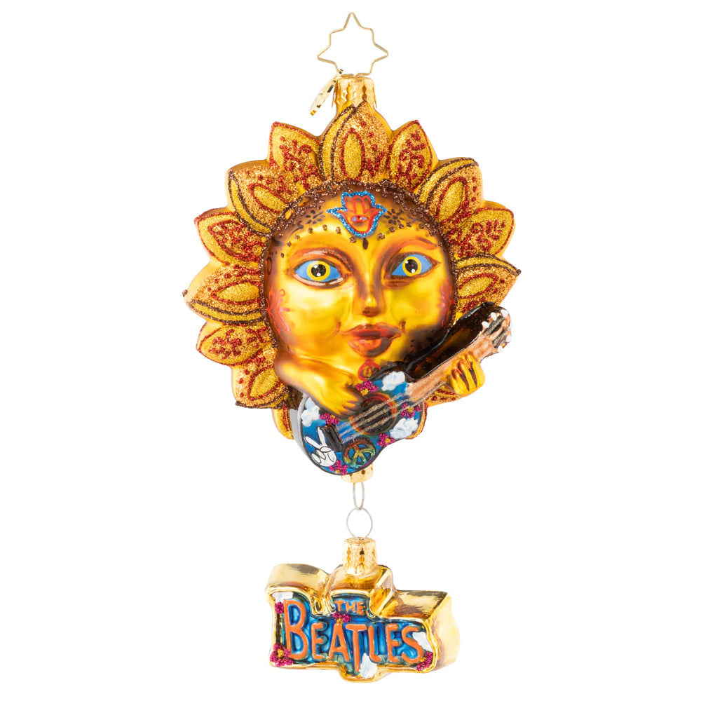 Christopher Radko Beatles The Sun King 2 part Sunflower Ornament