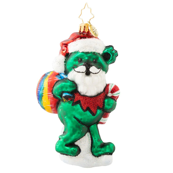 Christopher Radko Grateful Dead Friend of Mr Claus Dancing Bear Ornament