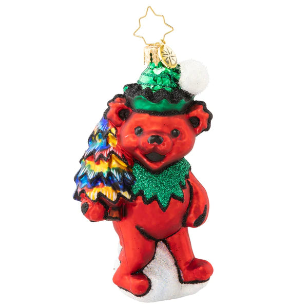 Christopher Radko Grateful Dead Technicolor Tree Dancing Bear Ornament