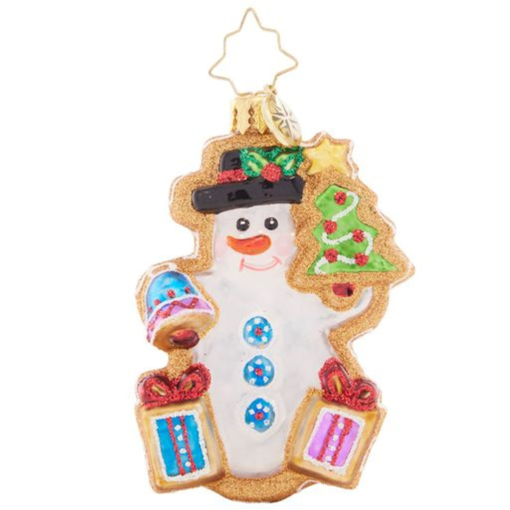 Christopher Radko Gingerbread Snowman Little Gem Ornament