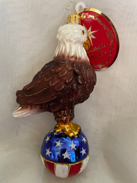 Christopher Radko Patriotic Stars & Stripes Bald Eagle ornament