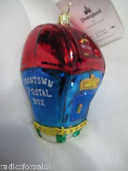Christopher Radko DISNEY TOONTOWN Postal Mail Box ornament MIB