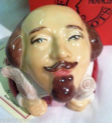 Kevin Francis WILLIAM SHAKESPEARE Face Pots NEW Trinket Box