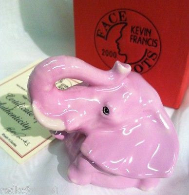 Kevin Francis FACE POTS ~ LILY the Pink Elephant NEW in box LE389