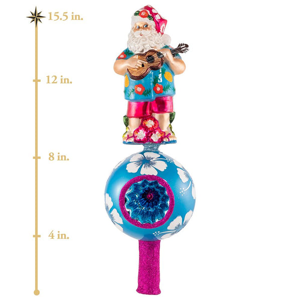 Christopher Radko Island Time Finial Hawaiian Santa Tree Topper