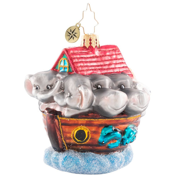 Christopher Radko Boarding Two By Two Little Gem Noah's Ark Ornament