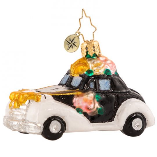 Christopher Radko Love & Carriage Little Gem Wedding Ornament
