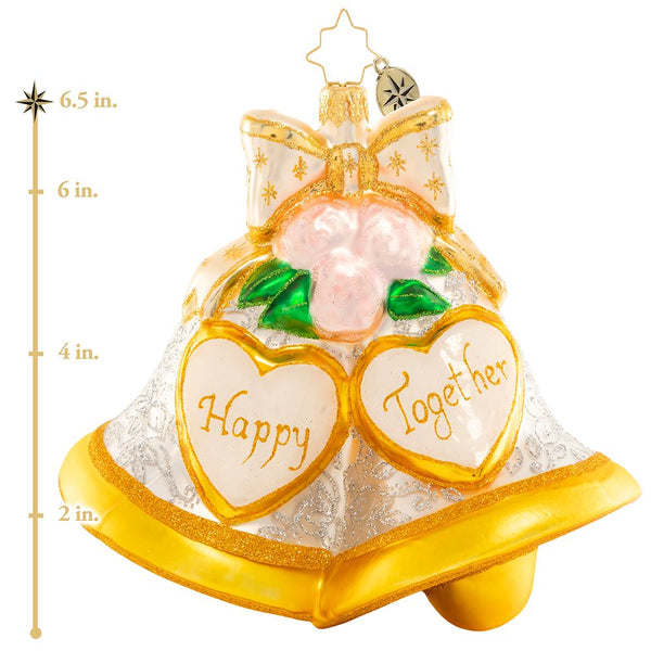 Christopher Radko Wedding Bells Forever Together Ornament