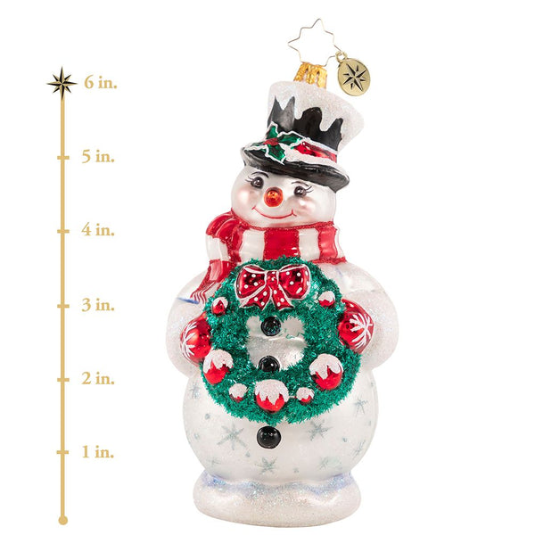 Christopher Radko Darling Christmas Decorator Snowman Ornament