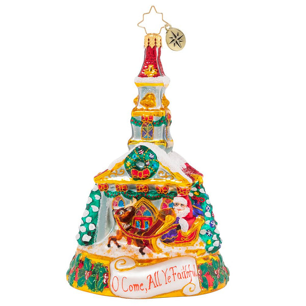 Christopher Radko Worshippers Welcome Chapel Church Ornament OOTM