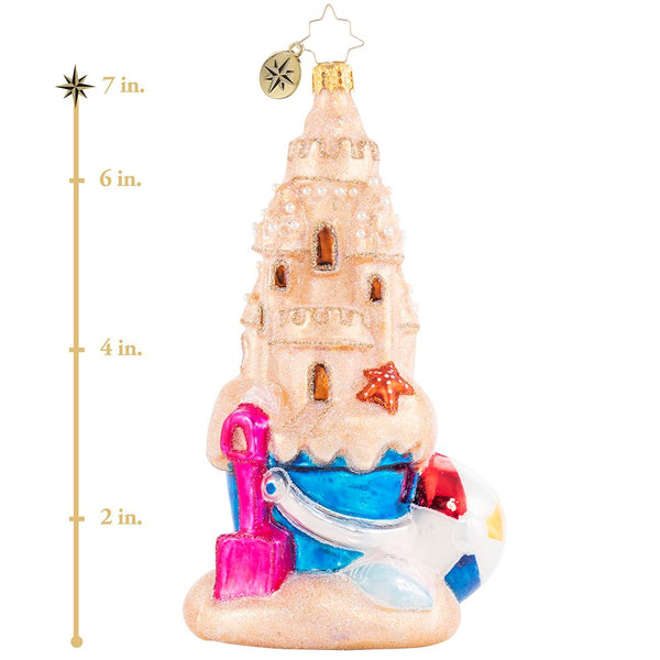 Christopher Radko Buckets Of Fun In The Sun Sand Castle Ornament