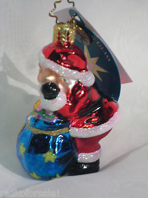 Christopher Radko MIDNIGHT DELIVERY Santa Little Gem ornament