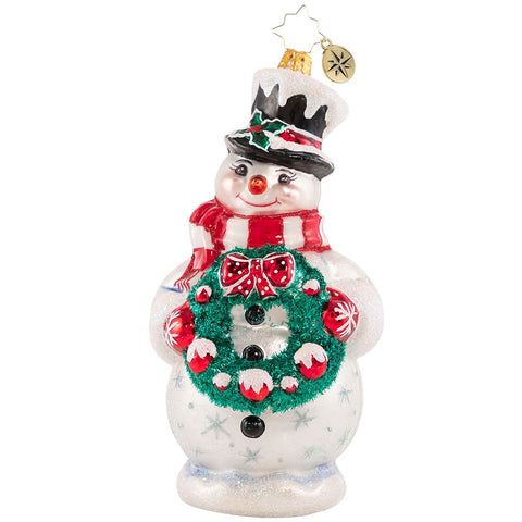 Christopher Radko Darling Christmas Decorator Snowman Ornament