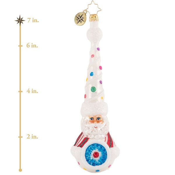 Christopher Radko Candy-Dotted Claus Santa Ornament