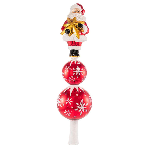 Christopher Radko Supernova Finial Santa Tree Toppper