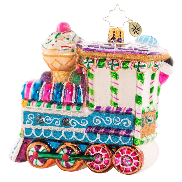 Christopher Radko Santa's Sugary Dream Machine Candy Train Ornament
