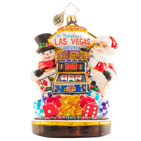 Christopher Radko Spinning & Winning In Las Vegas Ornament