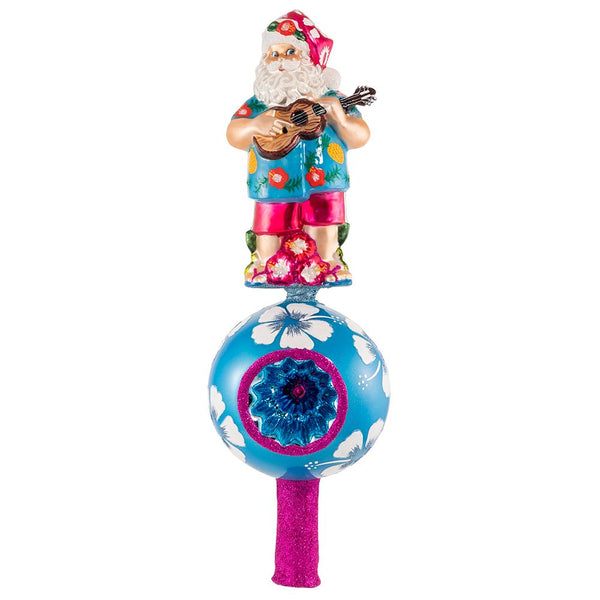 Christopher Radko Island Time Finial Hawaiian Santa Tree Topper