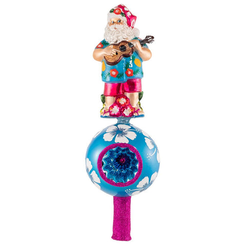 Christopher Radko Island Time Finial Hawaiian Santa Tree Topper