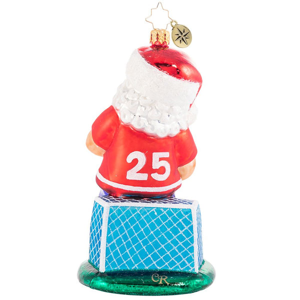 Christopher Radko Grass Stains For Goalie Glory Soccer Santa Ornament