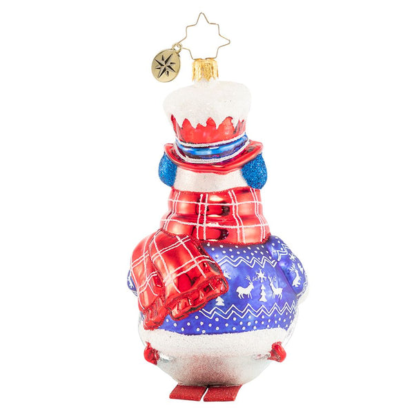 Christopher Radko King Of The Slalom Alpine Snowman Ornament