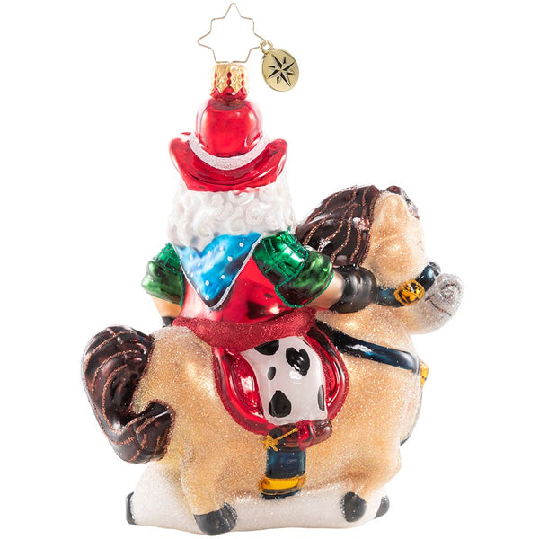 Christopher Radko This Ain't Santa's First Rodeo! Horse Ornament