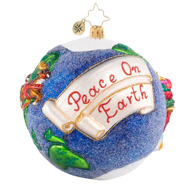 Christopher Radko All I Want For Christmas World Peace Ornament