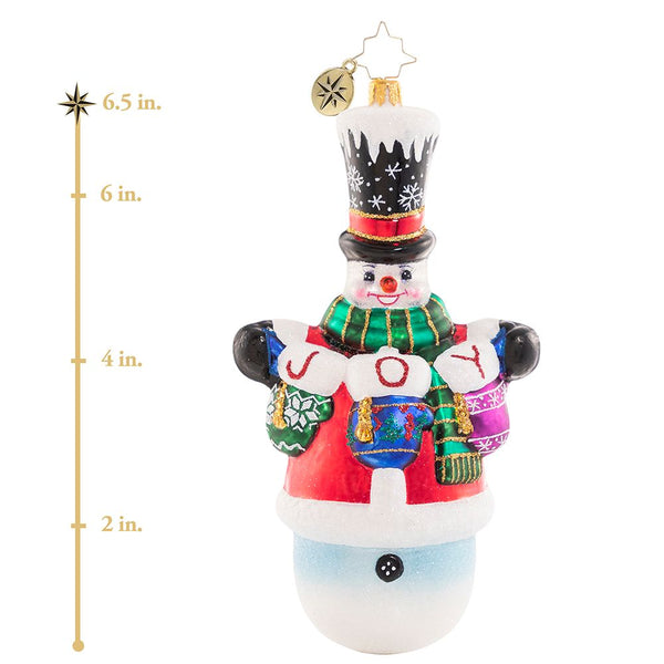 Christopher Radko Crochet JOY All Day! Snowman Ornament LE1056