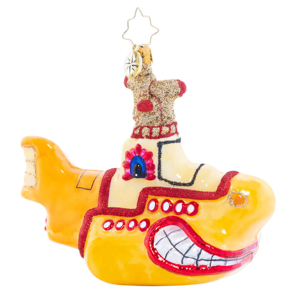 Christopher Radko Beatles All Smiles Sub Yellow Submarine Ornament