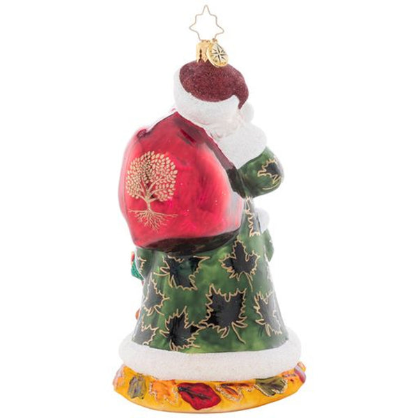 Christopher Radko Autumn Colors Fall Santa Ornament OOTM 2023