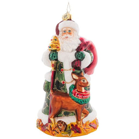 Christopher Radko Autumn Colors Fall Santa Ornament OOTM 2023