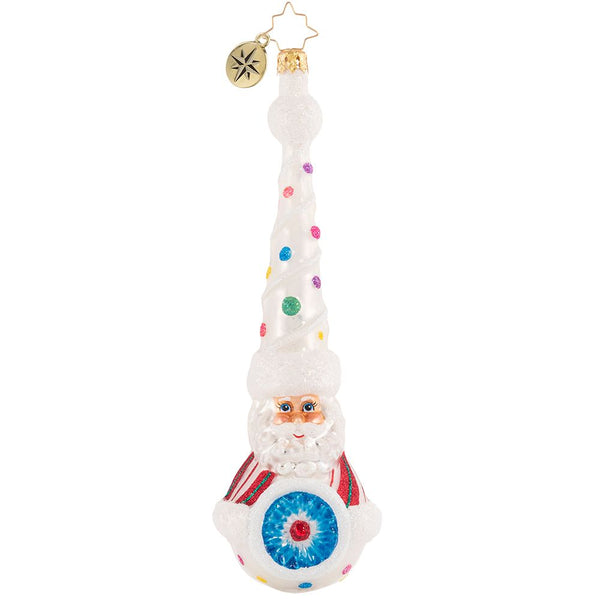 Christopher Radko Candy-Dotted Claus Santa Ornament