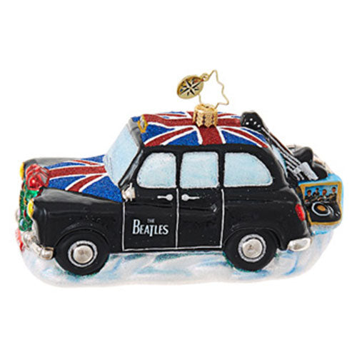 Christopher Radko The Beatles Cab Car Instruments Ornament