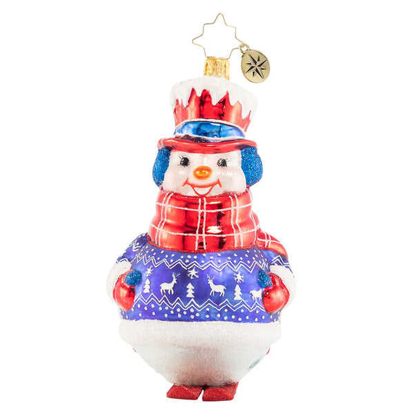 Christopher Radko King Of The Slalom Alpine Snowman Ornament