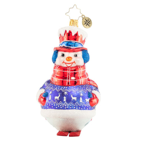 Christopher Radko King Of The Slalom Alpine Snowman Ornament