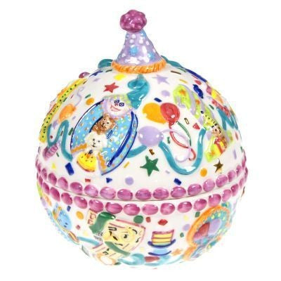 Christopher Radko Happy BIRTHDAY BLAST CANDLE & or CANDY DISH Ceramic New