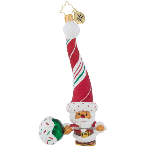 Christopher Radko CAKE POP CLAUS Santa Candy Ornament New